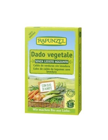 Caldo Verduras Sin Levadura 8Cubitos. Bio de Rapunzel