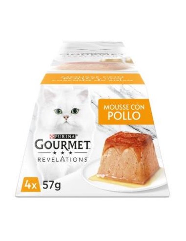 Gourmet Revelations Mousse Pollo Caja 6X4X57Gr. de Purina Vet