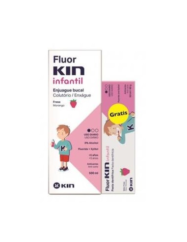 Fluor Kin Fresa 500Ml+ Pasta 50Ml de Kin