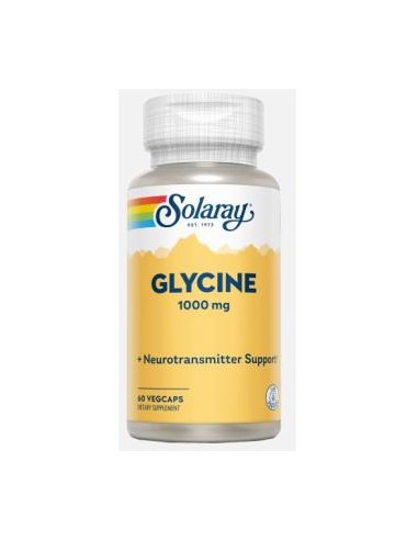 Glycine 1000mg Solaray 60 cápsulas vegetales  Suplemento natural