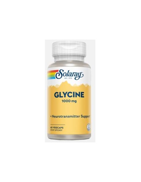 Glycine 1000mg Solaray 60 cápsulas vegetales  Suplemento natural