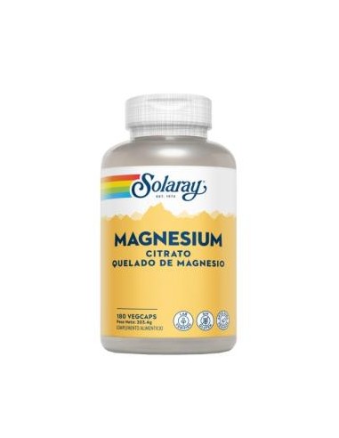 Magnesium Citrato 180Cap Solaray | Suplemento de Magnesio Saludable