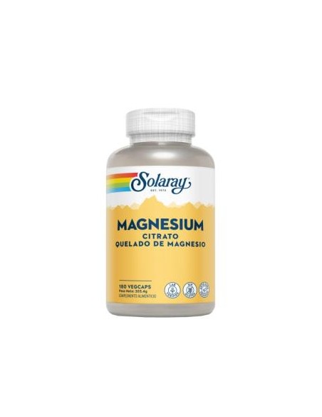 Magnesium Citrato 180Cap Solaray | Suplemento de Magnesio Saludable