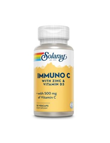 Immuno C +D3+Zn 30Vcap. de Solaray