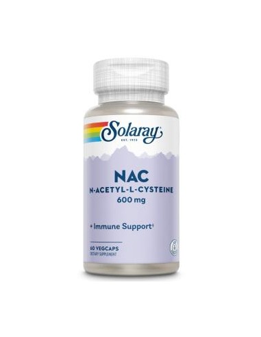 NAC 600 mg Solaray 60 cápsulas | Antioxidante natural eficaz