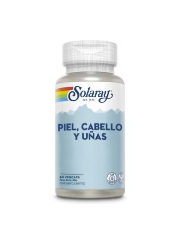 Piel, Cabello y Uñas Solaray 60 Cápsulas  Belleza Natural
