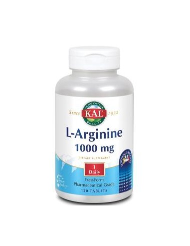 L-Arginina 1000mg 120 Comp. Solaray | Energía y Vitalidad