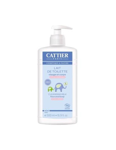 Leche Hidratante y Limpiadora Bebe Cattier 500ml Natural