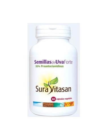 Semilla de Uva Forte 60 cápsulas | Antioxidante natural Sura