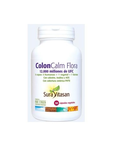 Colon Calm Flora 30Cap Sura Vitasan - Salud Intestinal Refrigerada