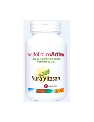 Ácido Fólico Activo 60 Comp. Sura Vitasan  Salud y Vitalidad