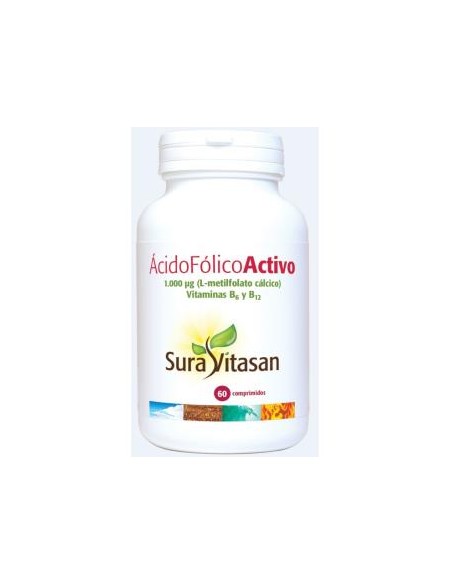 Ácido Fólico Activo 60 Comp. Sura Vitasan  Salud y Vitalidad