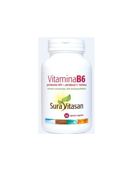 Vitamina B6 60 cápsulas Sura Vitasan  Energía y bienestar