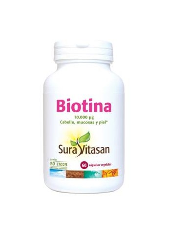 Biotina 10000Mcg 60Vcaps Sura Vitasan  Salud y Belleza