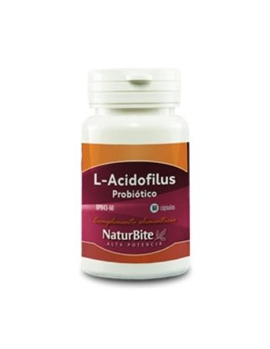 L-Acidophilus 500M CFU 60 Comp. Naturbite  Salud Intestinal