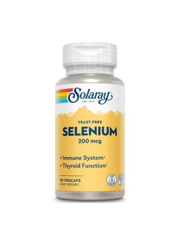 Selenium Sin Levaduras 200mcg 90 Cápsulas Solaray Salud