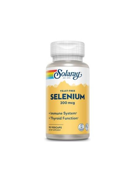 Selenium Sin Levaduras 200mcg 90 Cápsulas Solaray Salud