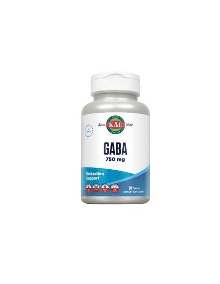 Gaba 750 mg Solaray 90 comprimidos | Suplemento natural calmante