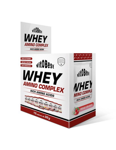 Whey Amino Morangos com Creme 15 Envelopes 30g Vit.O.Best