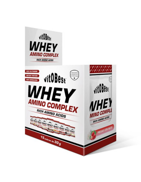 Whey Amino Morangos com Creme 15 Envelopes 30g Vit.O.Best