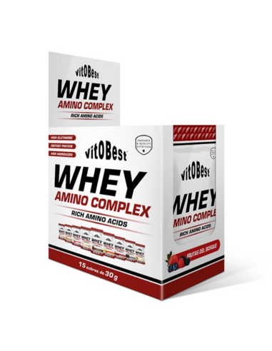 Whey Amino Frutas Da Floresta 15 Envelopes 30g Vit.O.Best
