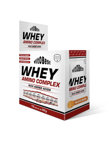 Whey Amino 15 Envelopes 30g Biscoito Maria Vit.O.Melhor Qualidade