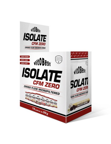 Isolado CFM Zero 15 Envelopes 30g Vit.O.Best Preto e Branco
