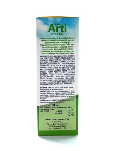 Crema Arti-Cbd 150 Ml de Ynsadiet