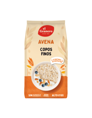 Whole Grain Fine Oat Flakes 1kg – El Granero Integral