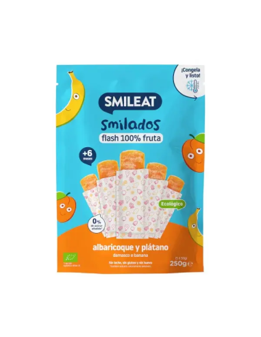 Smilados Bio Albaricoque y Plátano 50g | Smileat Natural