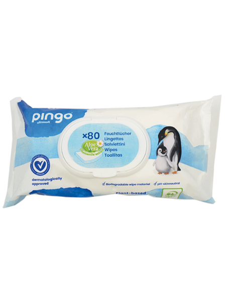 Toallitas Húmedas Bebé Bio Pingo 80 Uds Suaves y Naturales