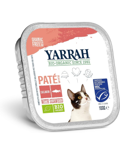 Gato Tarrinas Pate Con Salmon Caja 16X100Gr. Bio de Yarrah