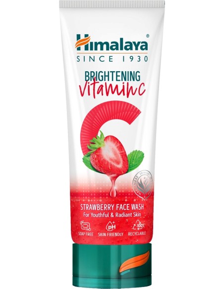 Limpador facial iluminador com vitamina C de morango do Himalaia 100 ml