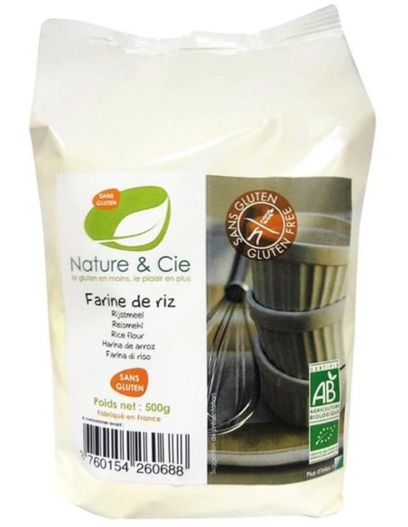 Harina de Arroz Bio Sin Gluten 500g - Nature&Cie Natural