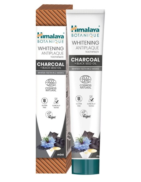 Dentífrico Botanique Blanqueador Antiplaca de Carbón Vegetal y Aceite de Comino Negro