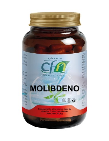 Molibdênio 60 Cap. do suplemento Cfn para saúde óssea e muscular