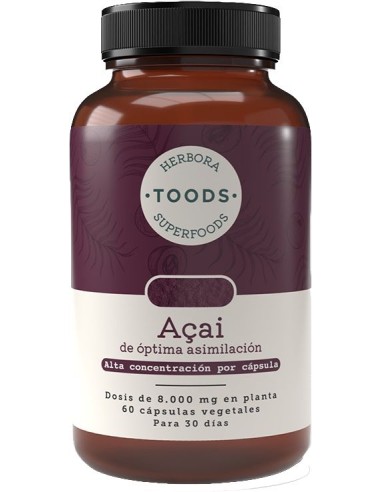 Toods Superfoods Açai 60 Cápsulas | Energía y Antioxidantes