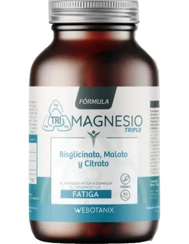 Fórmula Tripla Tri Magnésio 60 Cap. Webotanix Saúde Ideal