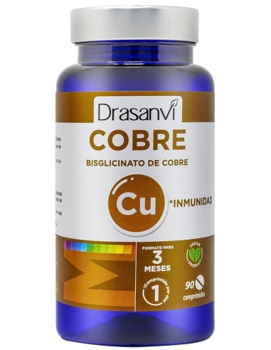 Mineral Bisglicinato Cobre 90 Comp de Drasanvi