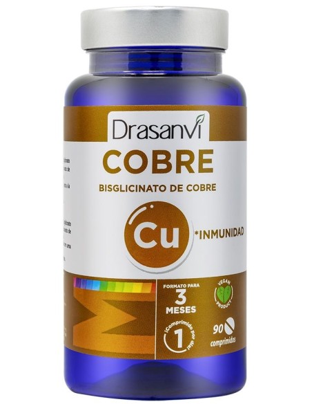 Mineral Bisglicinato Cobre 90 Comp de Drasanvi