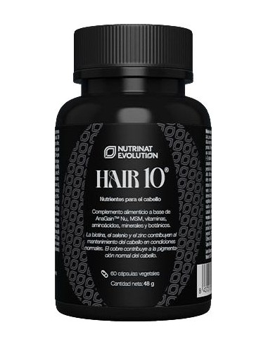 Hair 10 Nutrinat Evolution  60 Vcaps para cabello fuerte