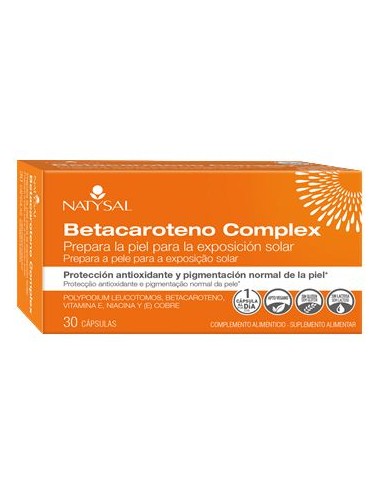 Betacaroteno Complex Natysal 30 Cápsulas | Antioxidante Natural