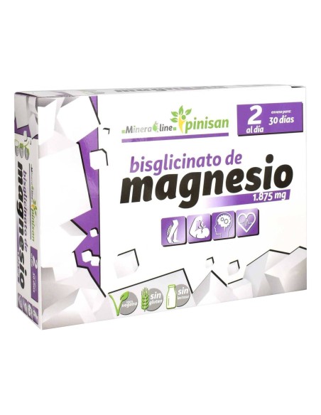 Bisglicinato De Magnesio, 60 Cáps de Pinisan
