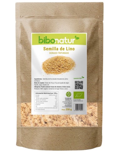 Semillas De Lino Dorado Triturado Eco 250 Grm de Bibonatur