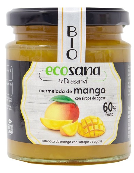 Mermelada Extra Mango S/Azucar Con Agabe Sirope Bio 260G Eco
