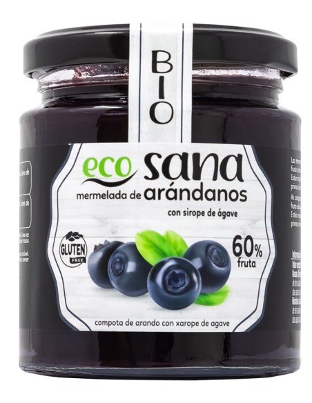 Mermelada Extra de Arándano Bio sin Azúcar 260g Ecosana
