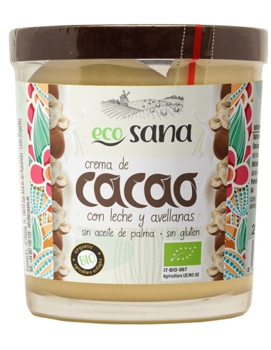 Crema de Cacao con Leche y Avellanas Bio