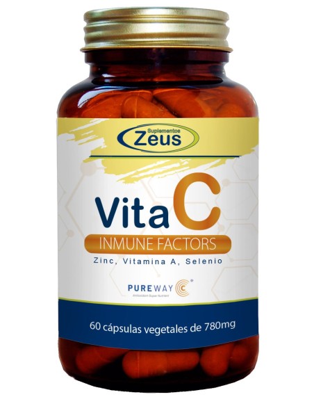 Vitamina C Inmune Factors 60Cap. Zeus  Refuerza tu defensa