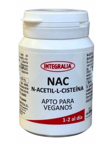 Nac N-Acetil-L-Cisteína 60 cápsulas Integralia Antioxidante eficaz