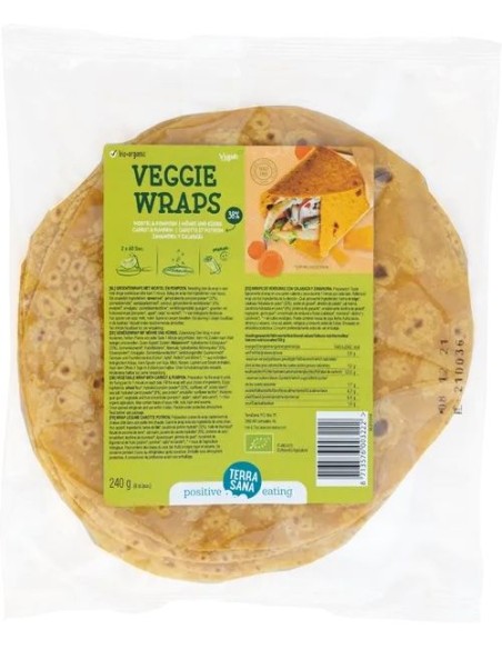 Veggie Wraps de Verduras con Zanahoria y Calabaza